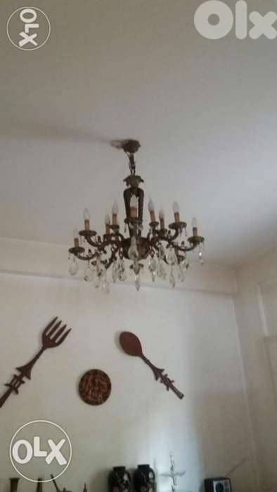 2 Lustres antique en bronze 2