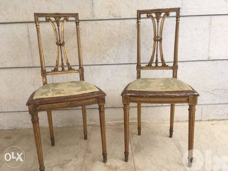 Antique pair chaises d'appui époque Louis XVI 0