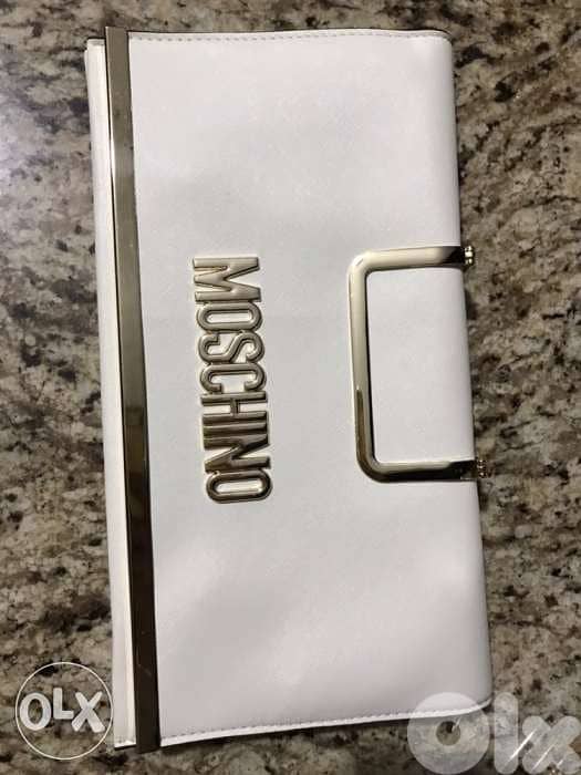 moschino bag off white and gold copy A 2