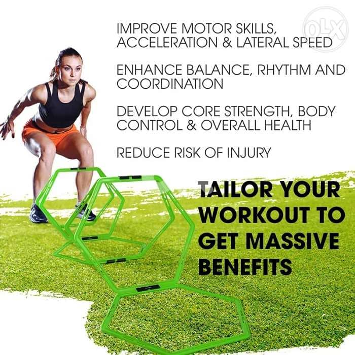 10Pcs Hexagon Agility Rings 6