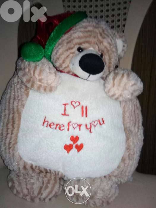 VALENTINE Teddy bear Plush Large Toy 40 Cm +a letter: I'LL HERE 4 YOU. 0