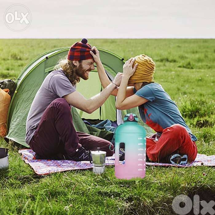 Large 2.2l motivational water bottle bpa free 4