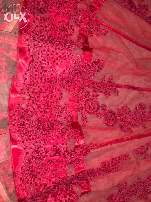clothing for women, red color, for dress, قماش, dress 3