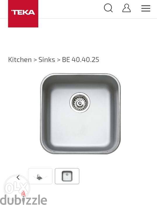 Teka undermount s. Steel sink Be 40.40. 25 one boil 0