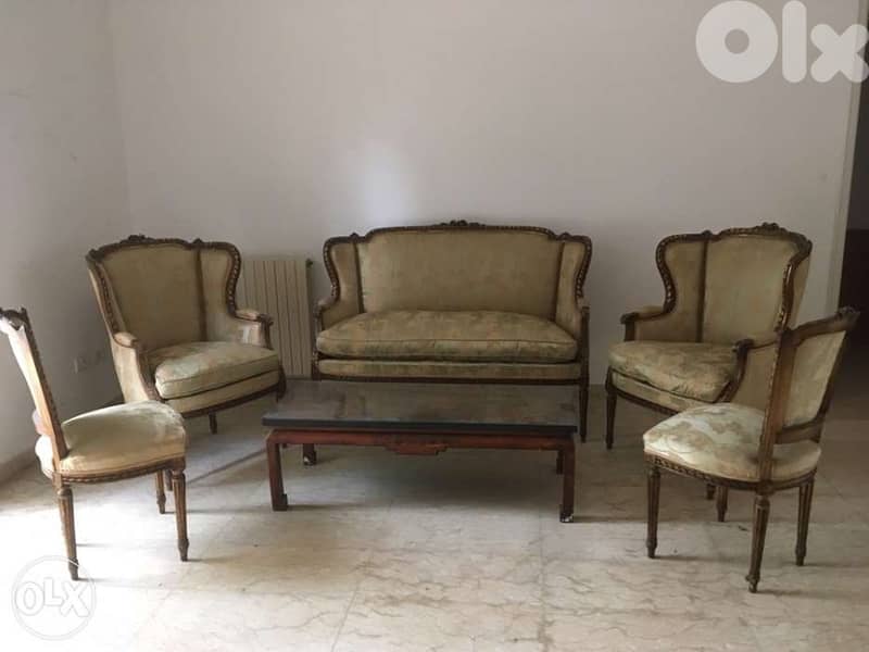 Salon Louis XVI antique d’époque 5 pieces 0