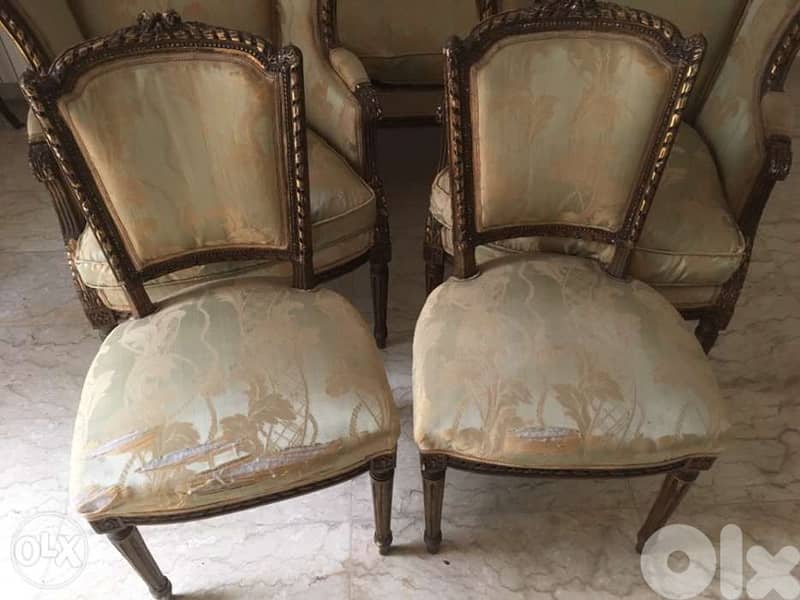 Salon Louis XVI antique d’époque 5 pieces 5