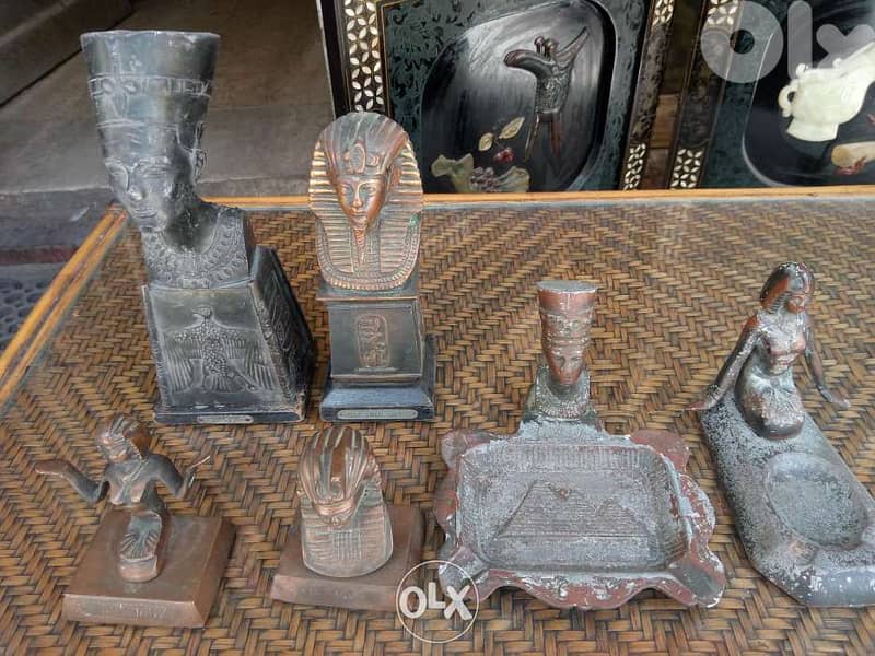 مجموعة تحف فراعنة نحاس قديمة 0