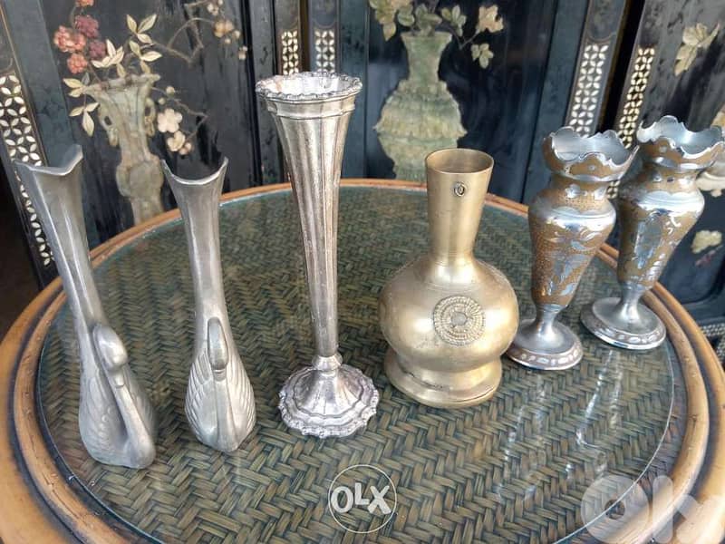 تشكيلة مزهريات نحاس زغيرة 0