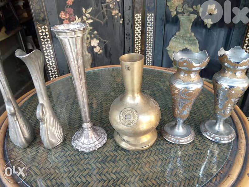 تشكيلة مزهريات نحاس زغيرة 1