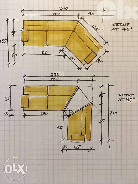 Canapé Corner made in Italy 1