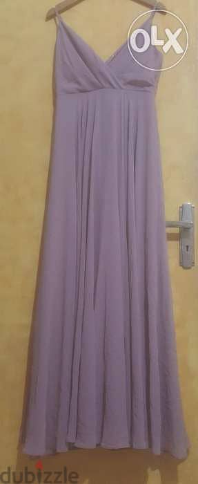 Lulus dusty lila bridesmaid evening maxi occasion dress large فستان 1