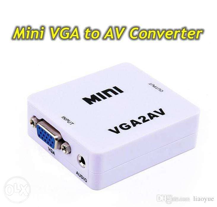VGA to AV Converter Adapter VGA AV Connector AV CVBS RCA 2
