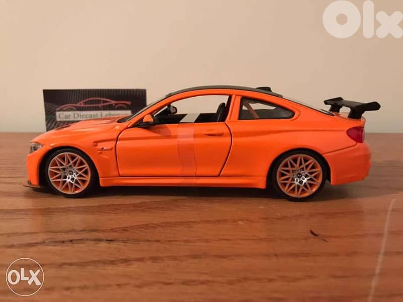 diecast bmw m4 orange 1/24 1
