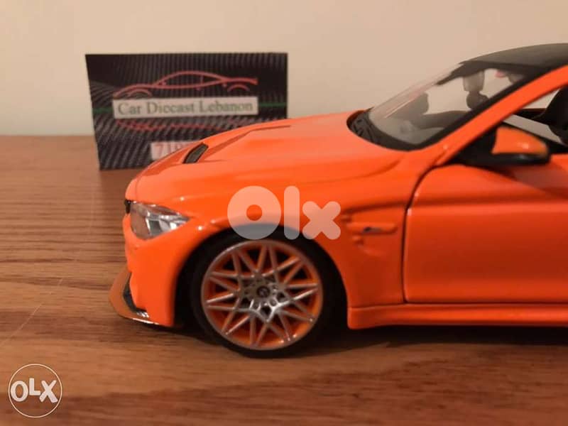 diecast bmw m4 orange 1/24 3