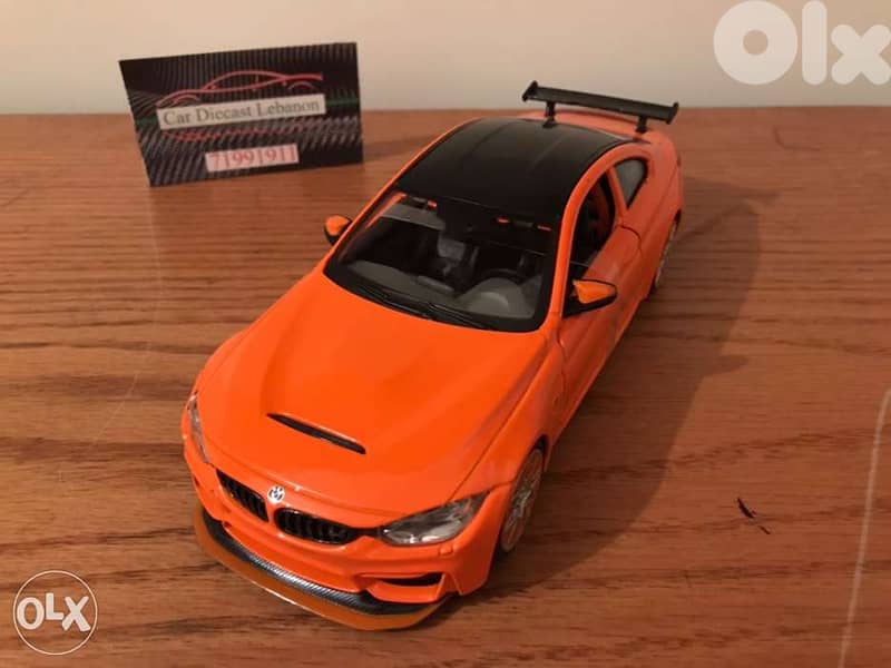 diecast bmw m4 orange 1/24 4