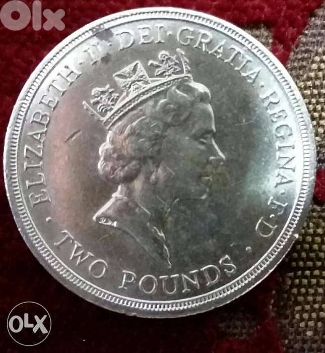 Two UK pounds £2 Memorial For Scottish Commonwealth Games year 1986 0