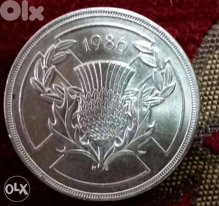 Two UK pounds £2 Memorial For Scottish Commonwealth Games year 1986 1
