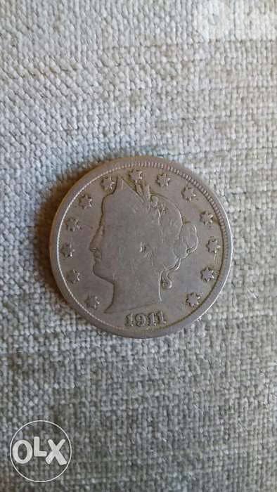 USA Coin Liberty Head V nickel 5 Cents year 1911 2