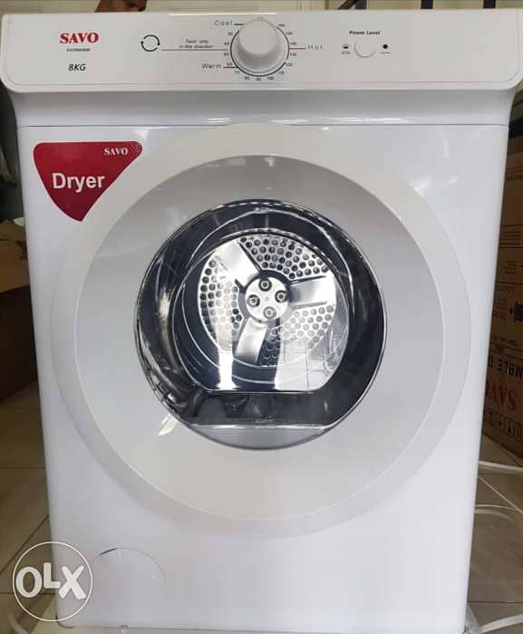 Dryer Savo 8kg Vented نشافة سافو نبريش 0