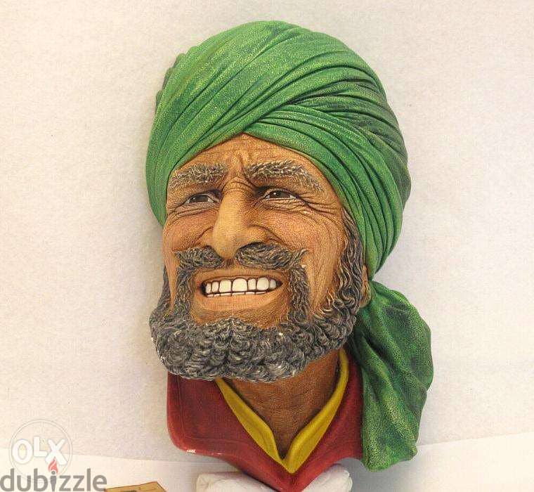 vintage bossons chalkware heads wall mountable 19cm made in england 0