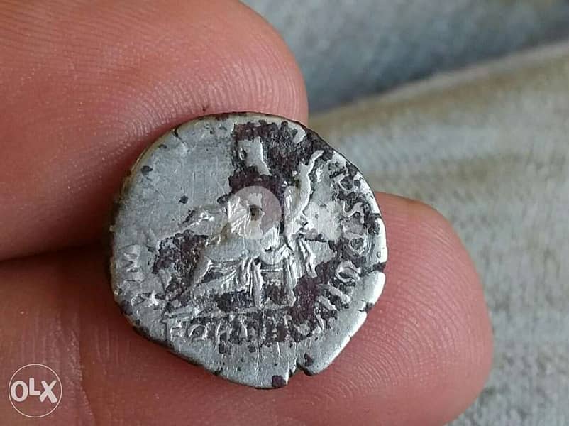 Roman Silver Elagabalus Cesar Coin Denarius for year 222 AD Rome mint 1