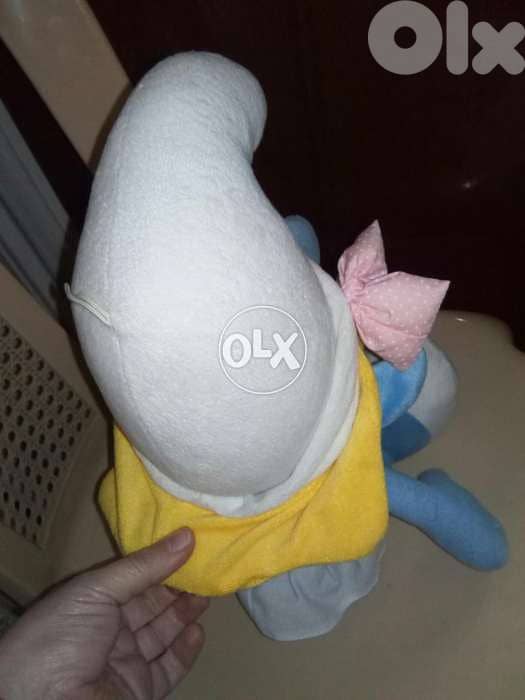 SMURFETTE LOVE LARGE PLUSH doll says I LOVE YOU by her hair 46 Cm=16$ 2