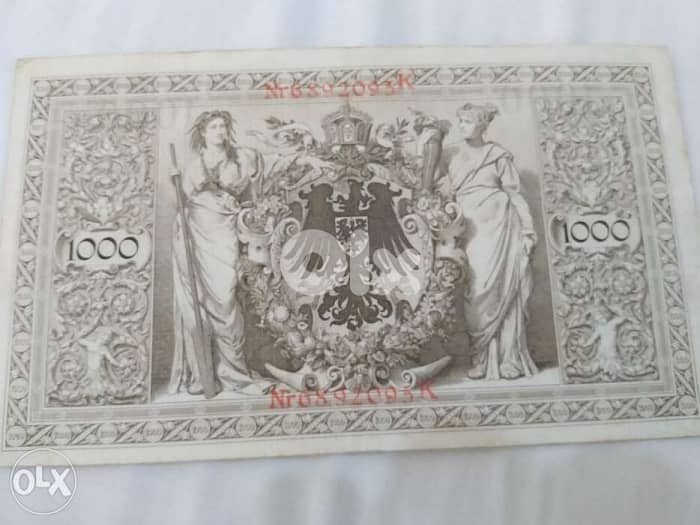 German Reich Large Banknote year 1910 1