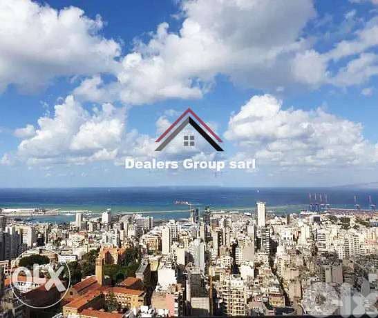 Spacious Apartment with a Beautiful Sea View For Sale in Achrafieh 0