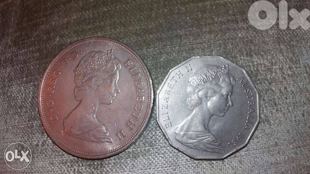 Set of 2 coins Prince Charles & Diana memorial for their marriage 1981 3