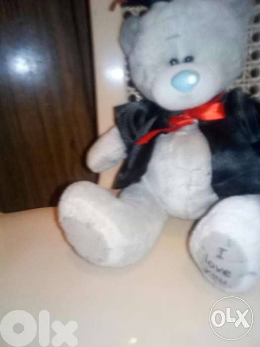 GRADUATION GIFT SMALL BEAR as new plush toy height 20 Cm, Robe +hat=10 3