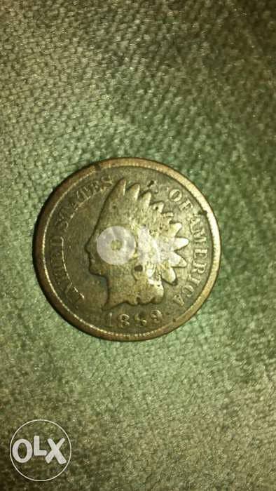 US Cent of Indian Head from year 1889 0