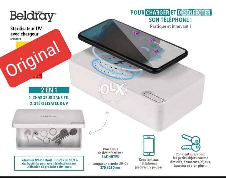 Beldray UVC Sterilisationsbox Antibac Wireless Charging 1/ 0