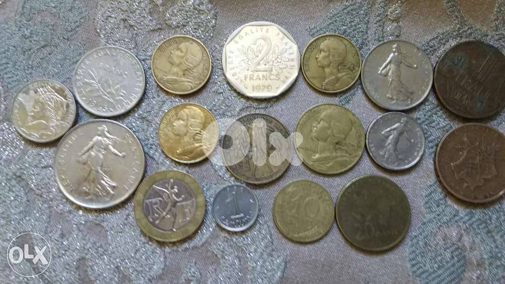Twenty French Old Coins from the 60's 70's & 80's 0