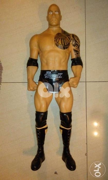 Wwe the rock 80cm figurine by wicked cool toys 0