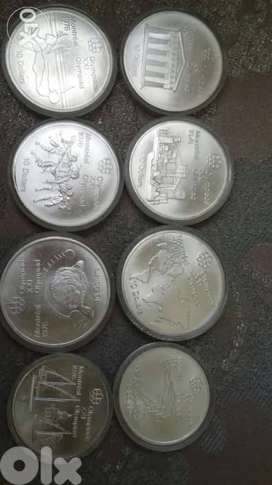 Set of Silver Eight Montreal Olympics games in Canada 1976 0