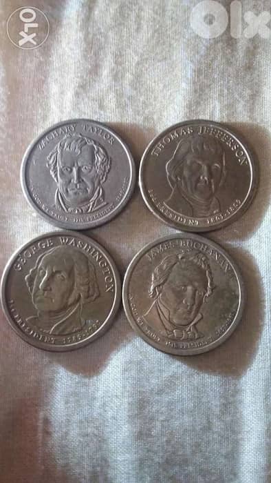 set of 4 Coins 1 USA Commemorative President Bronze Coin 0