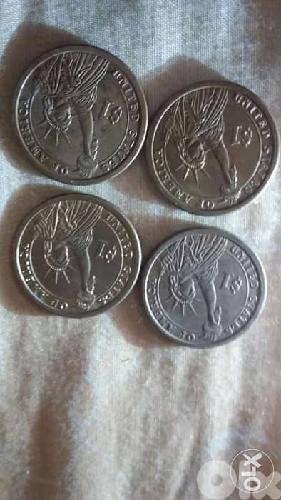 set of 4 Coins 1 USA Commemorative President Bronze Coin 1