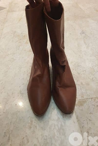 real leather boots size 9M 1
