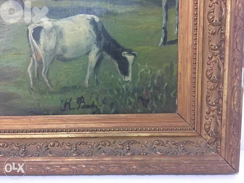 19th century French oil on canvas 3