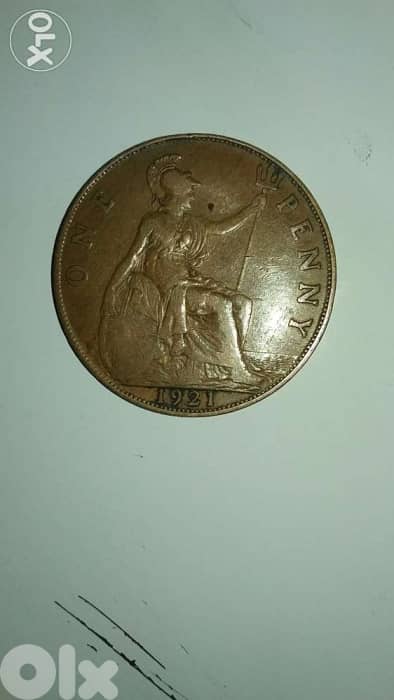 UK George V Bronze Coin Penny year 1935 1