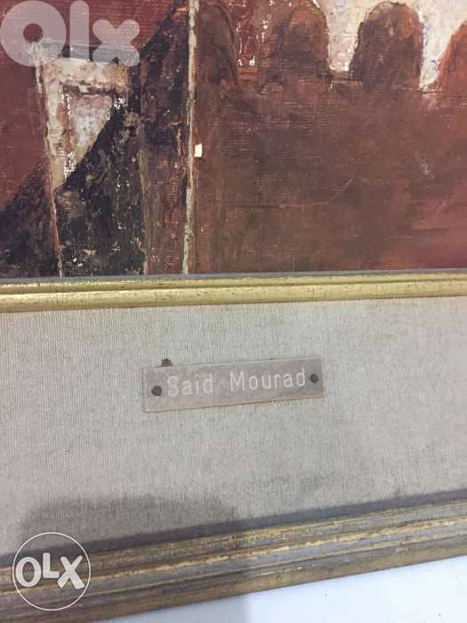 beautiful oil on panel late 20th century mosque 2