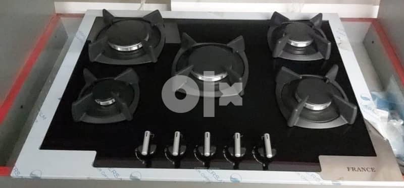 France غاز انكستري إيطالي صنع 90 cm glass black font Italian made 1