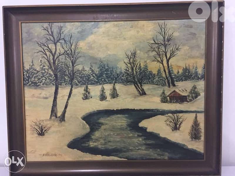 early century English oil on panel paintings signed and dated 2