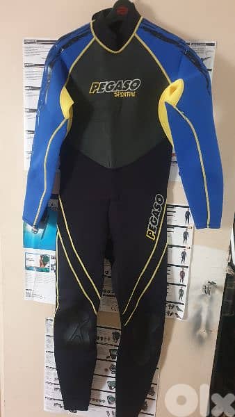 pegasso 3mm medium wet suit diving 0