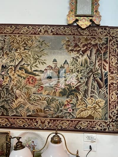 لوحةaubussonاوبيسون حياكة يدوية مميَّزة جداً بحالة ممتازة