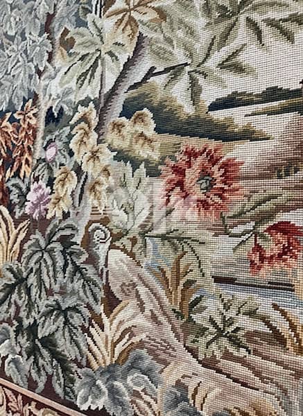 لوحةaubussonاوبيسون حياكة يدوية مميَّزة جداً بحالة ممتازة 4