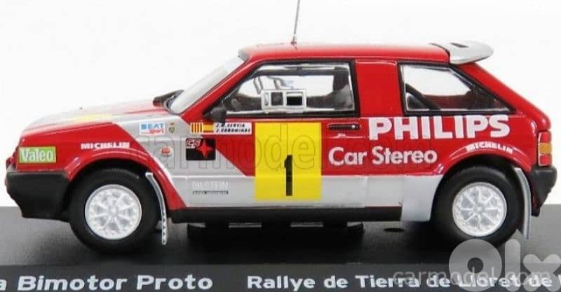 Seat Ibiza Rally diecast car model 1:43. 1