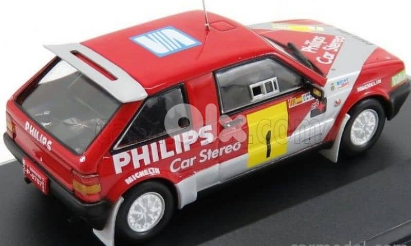 Seat Ibiza Rally diecast car model 1:43. 2