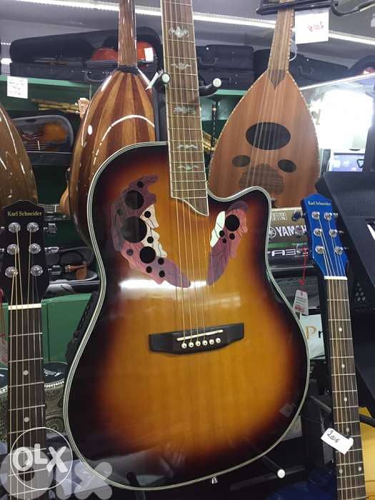 guitar electro acoustic fiber غيتار خشب الكتريك 1