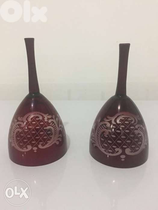 pair of mid century egerman cristal bells 0
